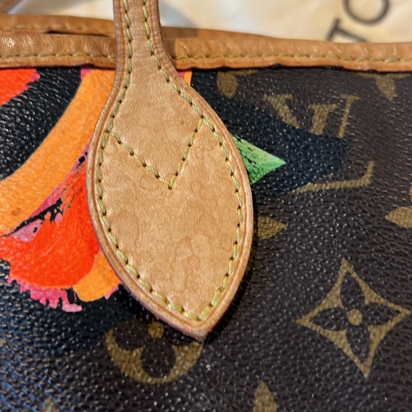 Rare and Retired Louis Vuitton Stephen Sprouse Neverfull Bag with Roses - Picture 10 of 15